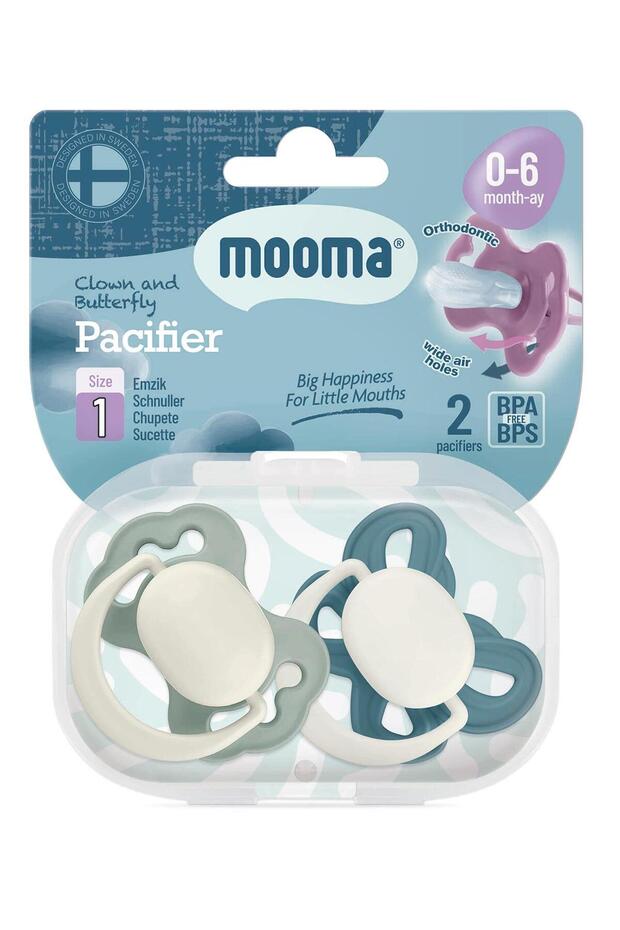 Clown and Butterfly Pacifier No:1 - Blue