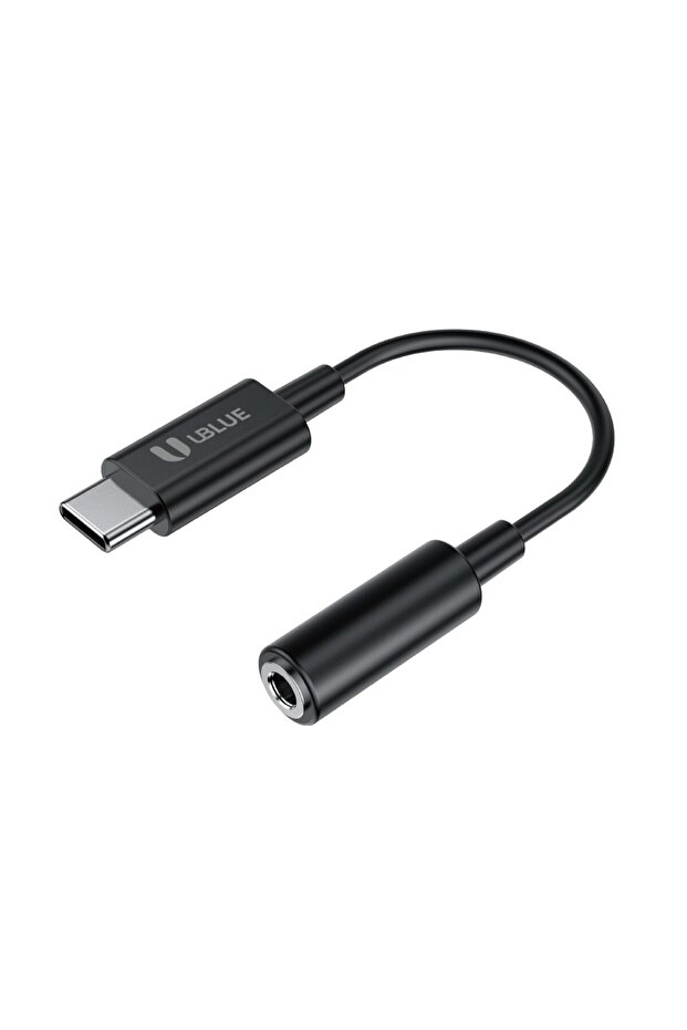 محول AUX إلى Type-C، محول USB-C إلى سماعة رأس 3.5 ملم، SNR -95 ديسيبل، THD+N 0.03%، 10 سم، أسود