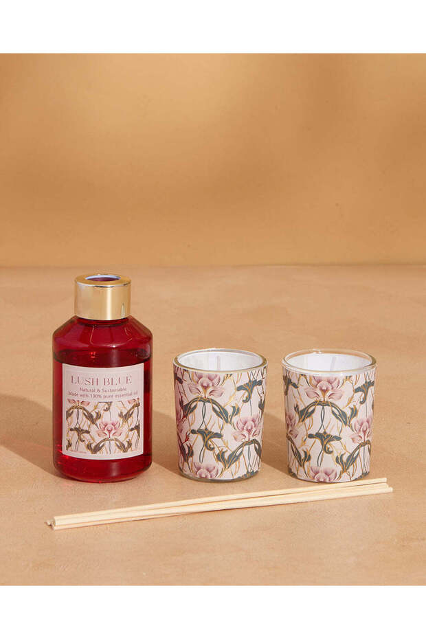 مجموعة هدايا من الشموع المعطرة متعددة الألوان والمعطرات - 1