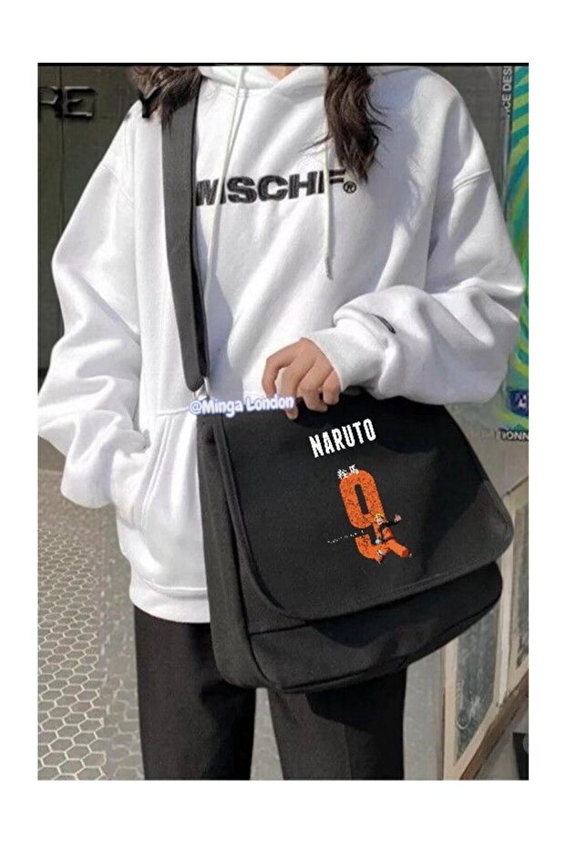 Black Demon Naruto 9 Printed Unisex Messenger Bag-Mingalondon