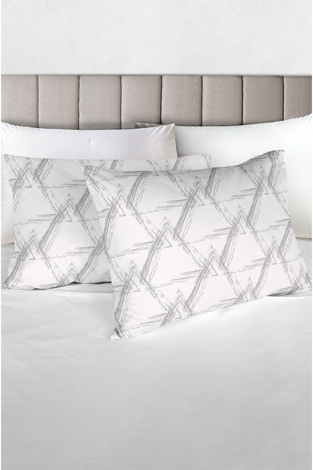 100% Cotton Akfil Fedora Pillowcase Set of 2 - 50X70 cm Gray