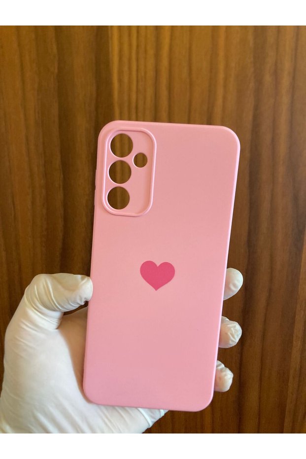 Samsung Galaxy A54 Heart Printed Velvet Inside Silicone Phone Case Cover Case