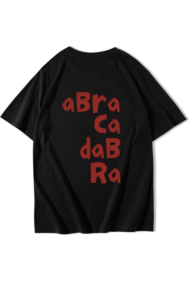 Unisex Oversize Abracadabra T-Shirt Black