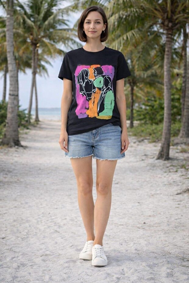 Printed Crew Neck Women's T-Shirt
