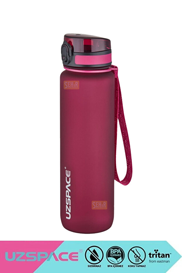 1000ml New Single Color Leak-Proof Bpa-Free Motivational Tritan Water Bottle with Lockable Lid