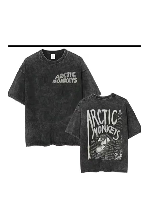Calle Acid Wash Basic Oversize T-Shirt