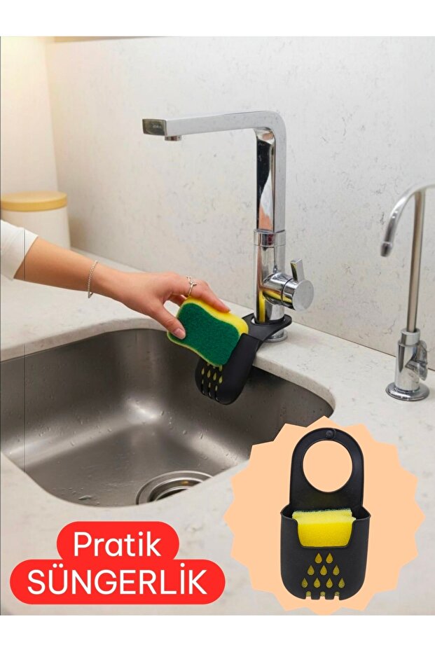 Silicone Sponge Holder with Faucet Hanger