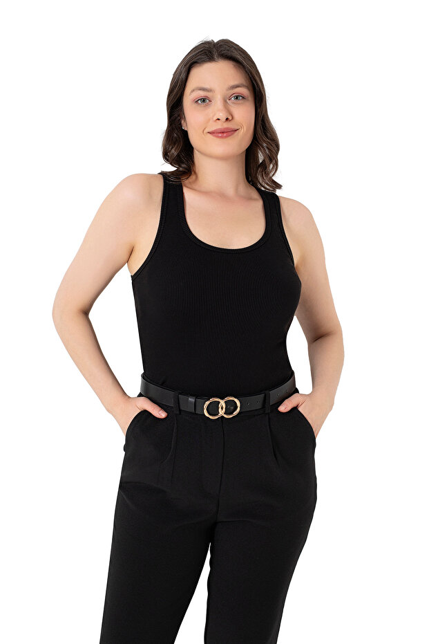 Women's Ribbed Look Thick Strap