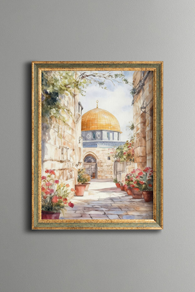أزقة القدس - إطار بتصميم عتيق - موديل نحيف
