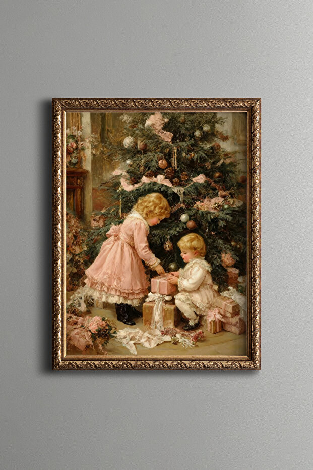 Children and New Year's Gifts – Vintage Patterned Frame – Slim Model