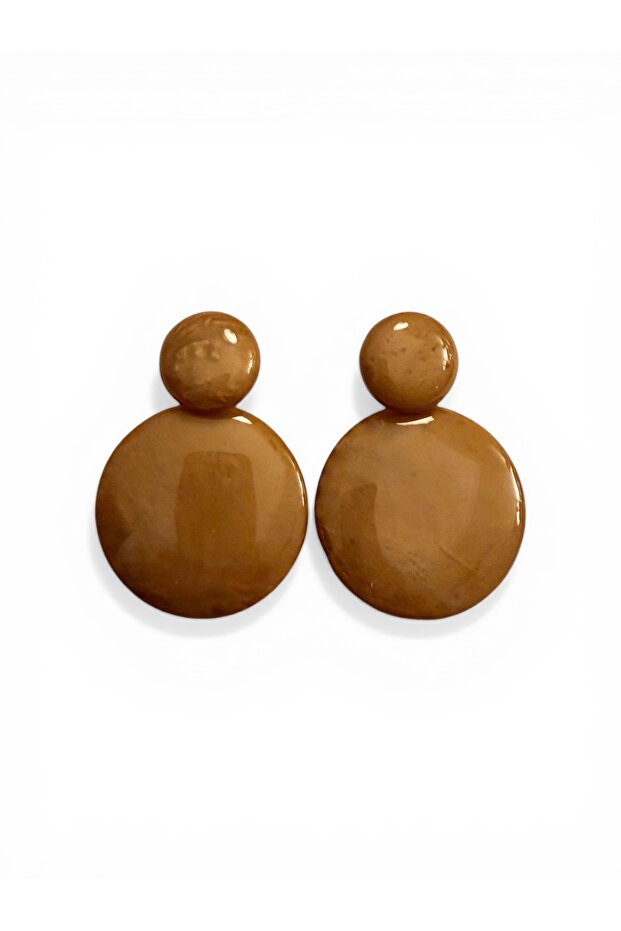Vintage Round Model Dangle Earrings 7.5 cm