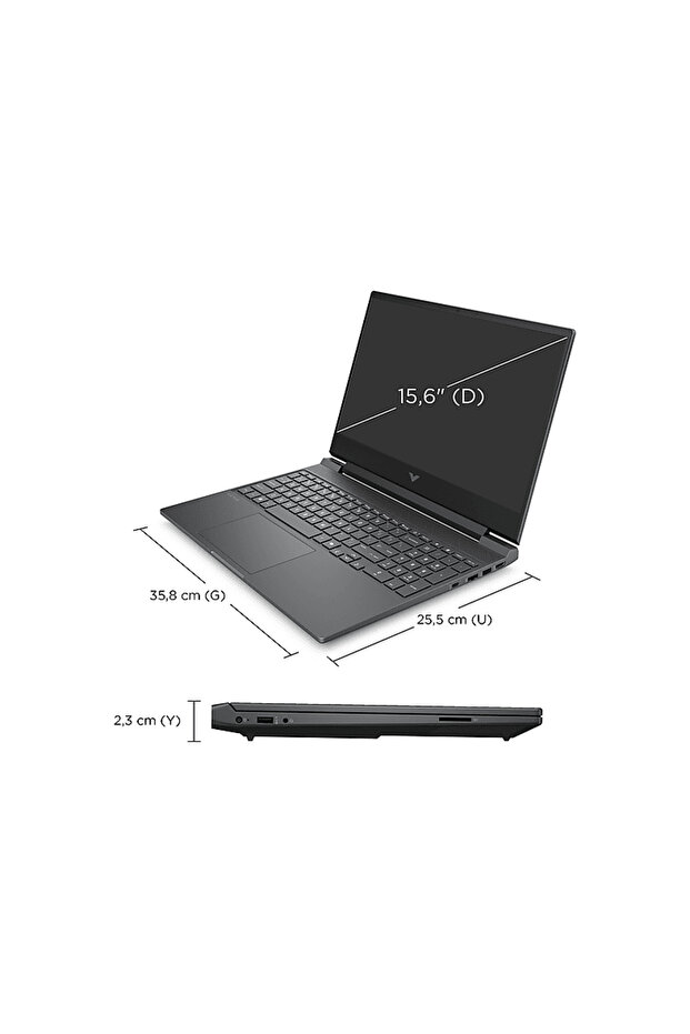 Victus/Intel Core 5-210H İşlemci/24 GB RAM/1 TB SSD/RTX 5060/15.6"/W11/Laptop D2QF6EA - 8