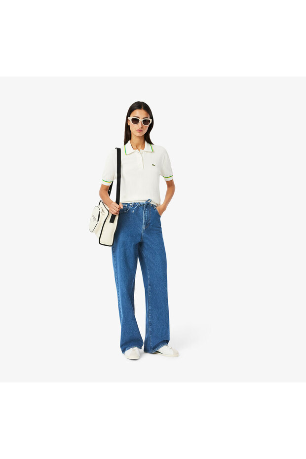 Kadın Wide Leg Denim Mavi Jean - 5