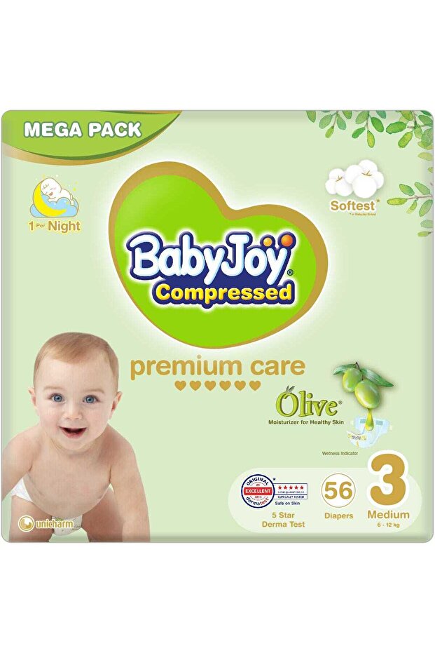 Olive Size (3) Mega 6-12 Kg 56 Diapers