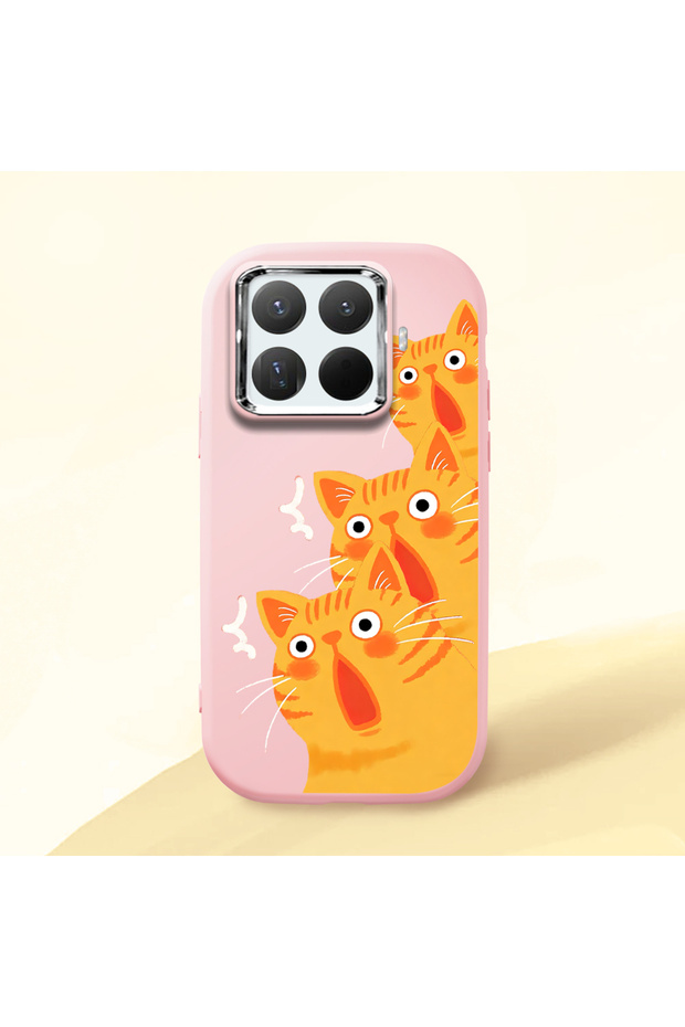 Pink Silicone Case Compatible with Mi 15t Pro with Shock-Absorbing Camera Protection