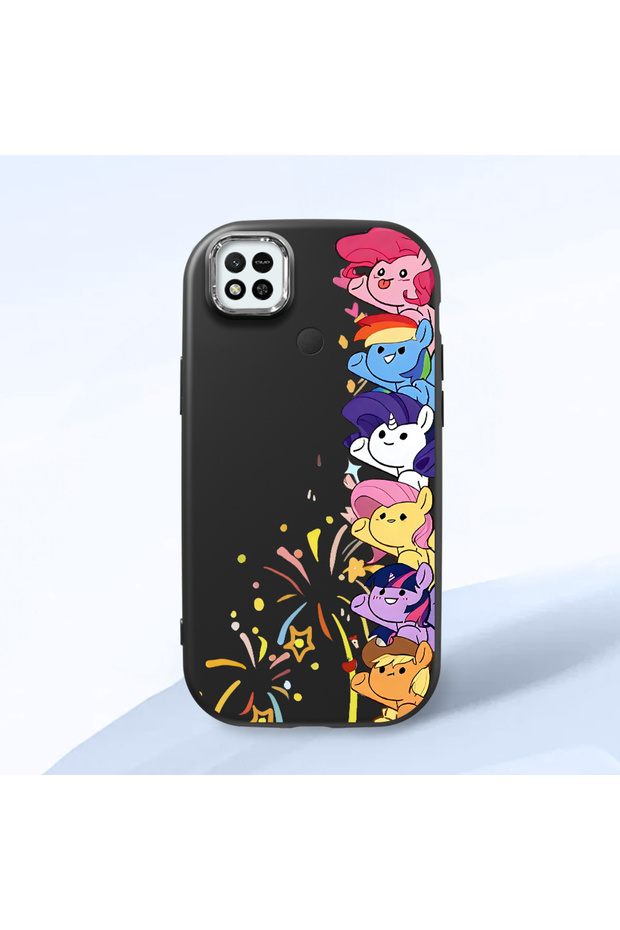 Redmi 9C/10A Compatible Black Silicone Case with Shock-Absorbing Camera Protections