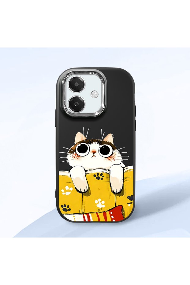 Oppo A3/A3X 4G/5G Compatible Black Silicone Case with Shock-Absorbing Camera Protections