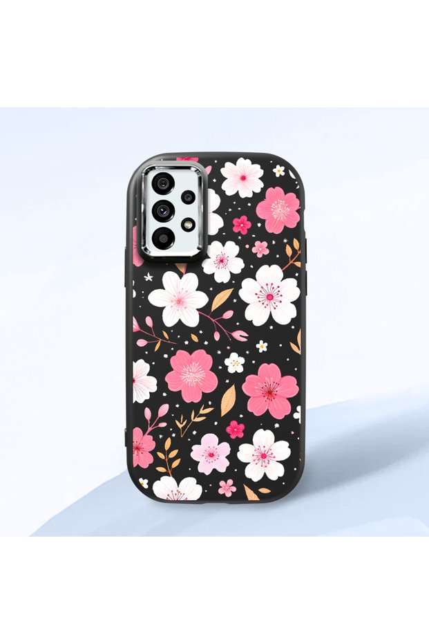 Samsung Galaxy A73 Compatible Black Silicone Case with Shock-Absorbing Camera Protections