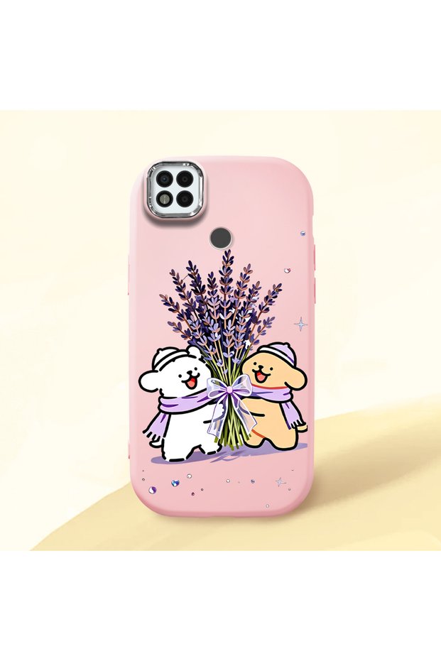 Poco C31 Compatible Shock-Absorbing Camera Protected Pink Silicone Case