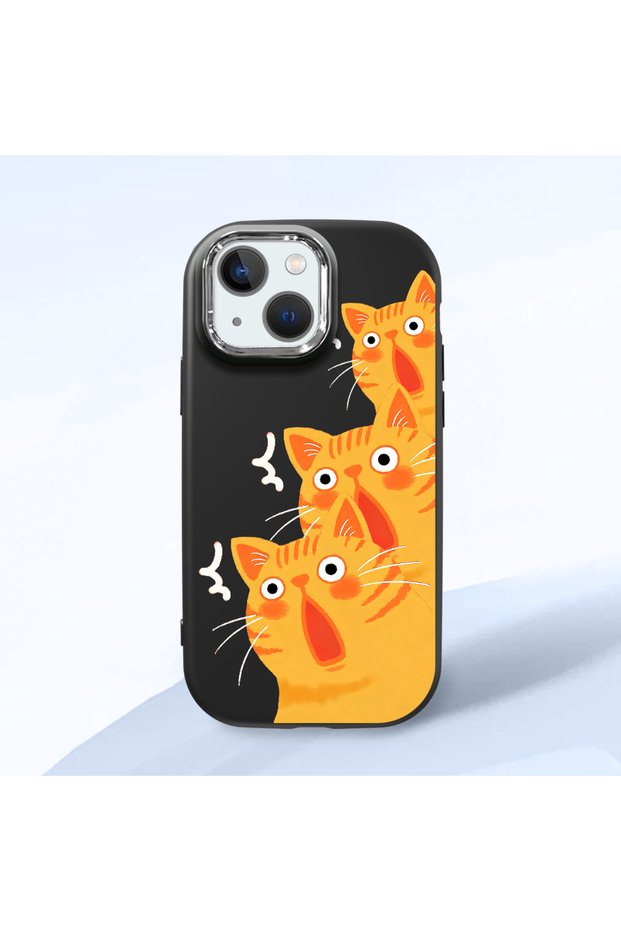 Black Silicone Case Compatible with iPhone 13 Mini with Shock-Absorbing Camera Protections
