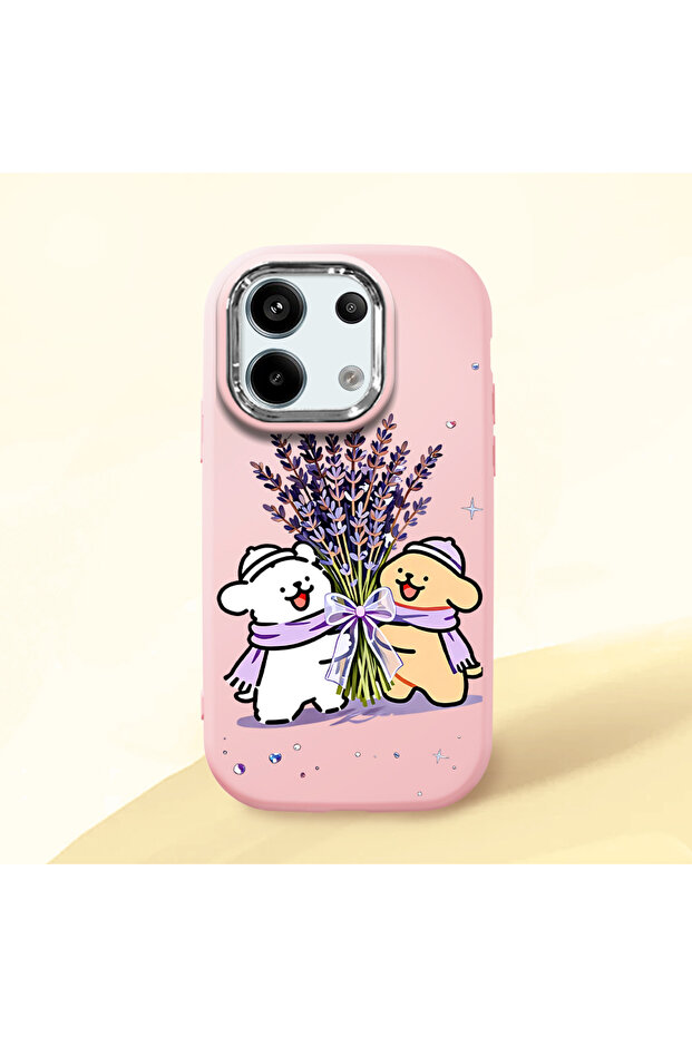 Redmi Note 13 Pro 5g Compatible Shock-Absorbing Camera Protected Pink Silicone Case