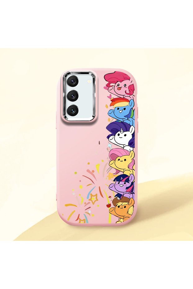 Pink Silicone Case with Shock-Absorbing Camera Protection Compatible with Samsung Galaxy S22