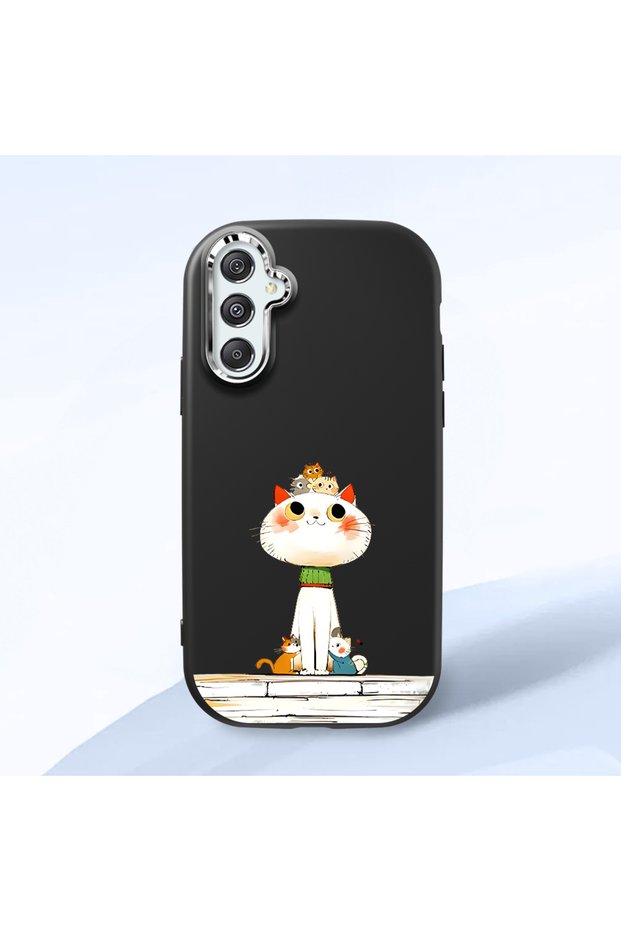 Samsung Galaxy M34 Compatible Black Silicone Case with Shock-Absorbing Camera Protections