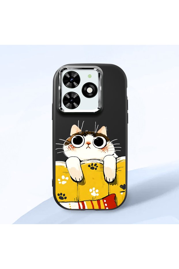 Tecno Spark 20/20C Compatible Shock-Absorbing Camera Protected Black Silicone Case