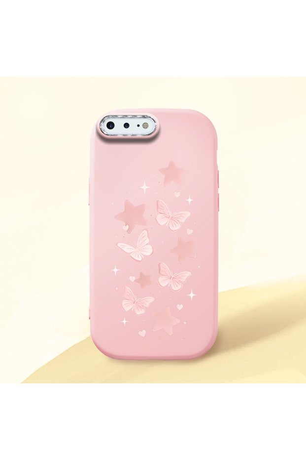 Pink Silicone Case with Shock-Absorbing Camera Protections Compatible with iPhone 7 Plus/8 Plus