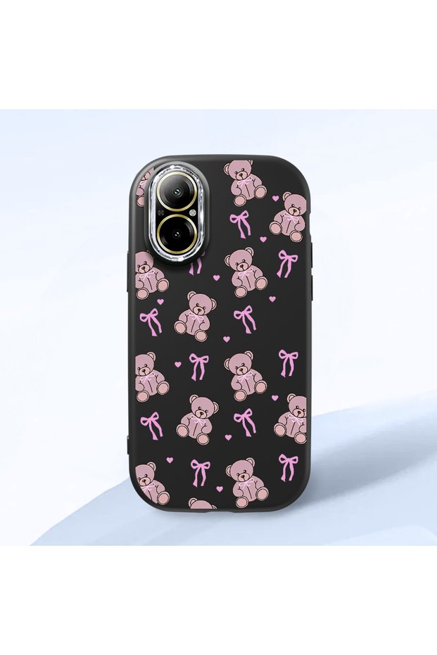 Realme C67 4g Compatible Shock-Absorbing Camera Protected Black Silicone Case