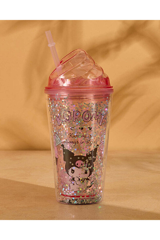 Pink Kuromi Tumbler With Straw