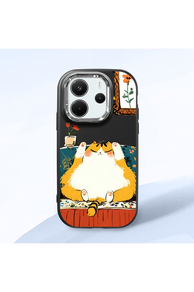 Redmi Note 14 4g Compatible Black Silicone Case with Shock-Absorbing Camera Protections