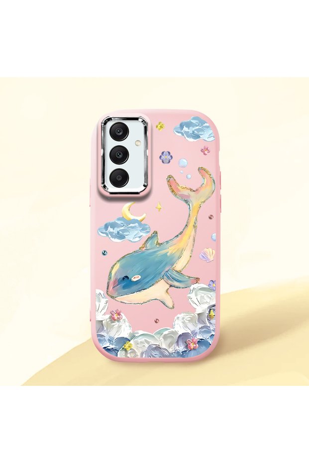 Pink Silicone Case with Shock-Absorbing Camera Protection Compatible with Samsung Galaxy A25
