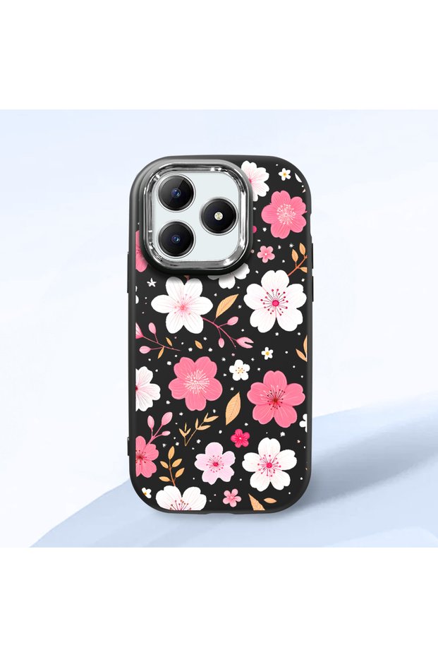 Realme Note 60/60X Compatible Shock-Absorbing Camera Protected Black Silicone Case