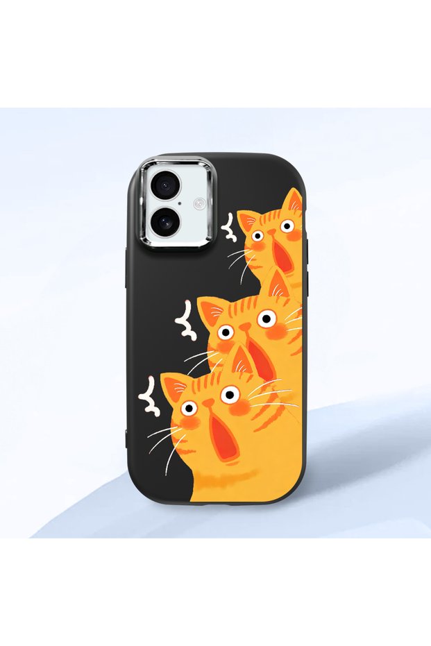 Black Silicone Case Compatible with iPhone 16 Plus with Shock-Absorbing Camera Protections