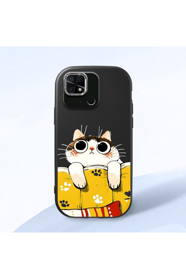 Redmi 10C Compatible Black Silicone Case with Shock-Absorbing Camera Protections