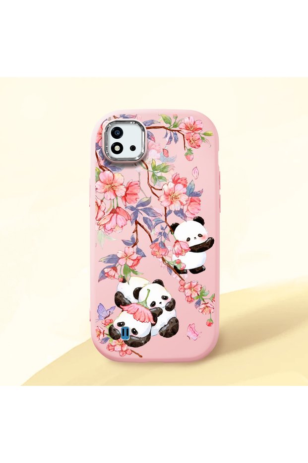 Realme C20/C20A Compatible Shock-Absorbing Camera Protected Pink Silicone Case