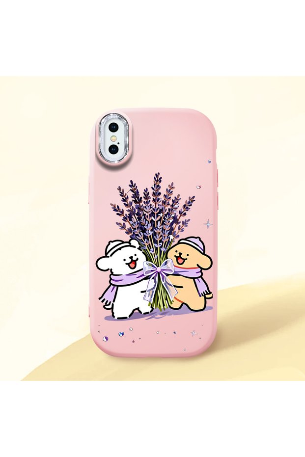 Pink Silicone Case with Shock-Absorbing Camera Protections Compatible with iPhone XS Max