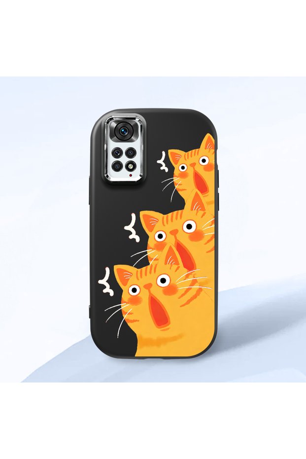 Redmi Note 11/Note 11S Compatible Black Silicone Case with Shock-Absorbing Camera Protections