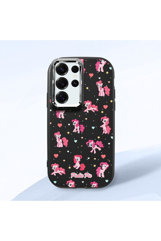 Black Silicone Case Compatible with Samsung Galaxy S25 Ultra with Shock-Absorbing Camera Protections