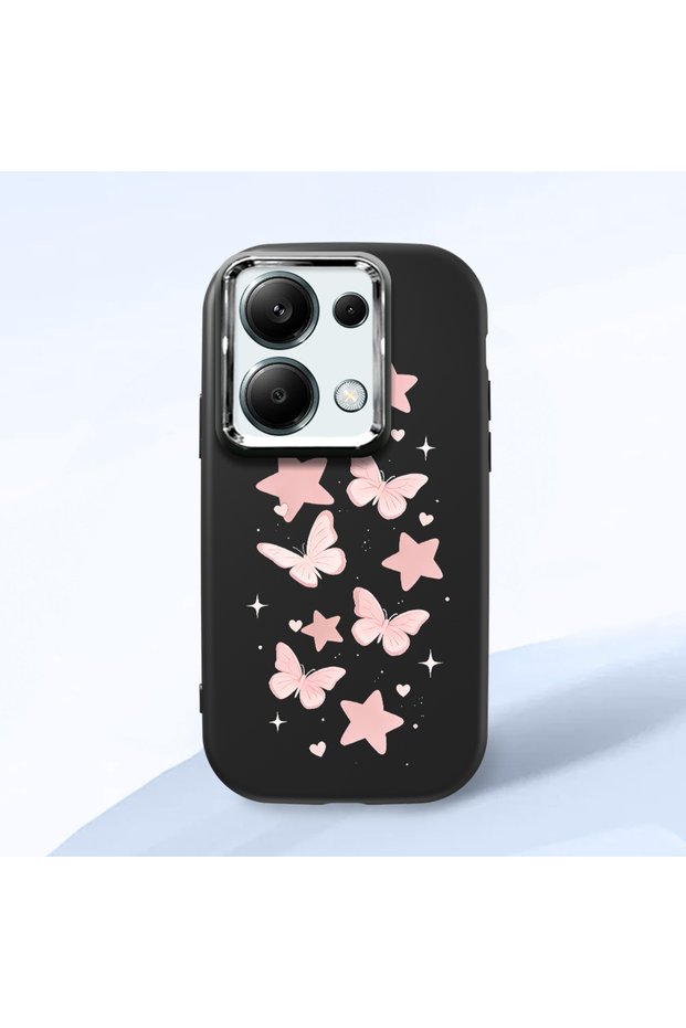 Redmi Note 13 Pro 4g Compatible Black Silicone Case with Shock-Absorbing Camera Protections