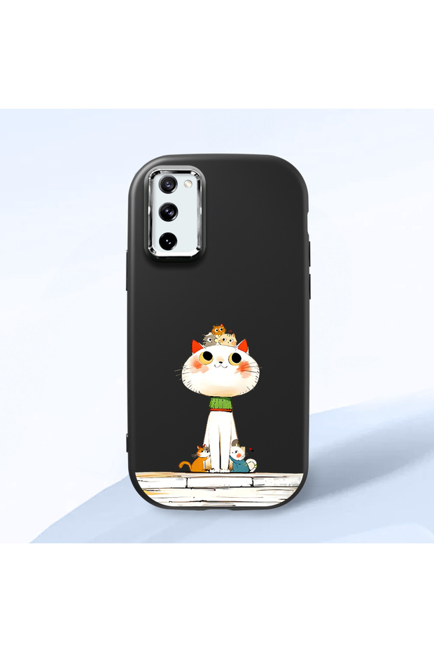 Samsung Galaxy S20 Fe 4G/5G Compatible Black Silicone Case with Shock-Absorbing Camera Protections