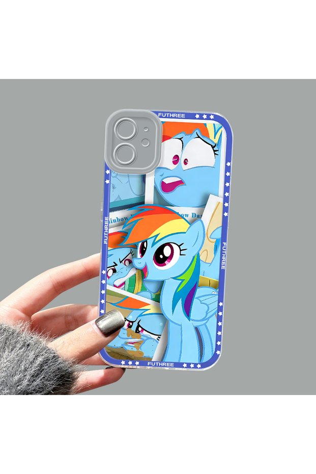 iPhone 11 Compatible Camera Protected Anti-Shock Aesthetic Print Patterned Transparent Silicone Case