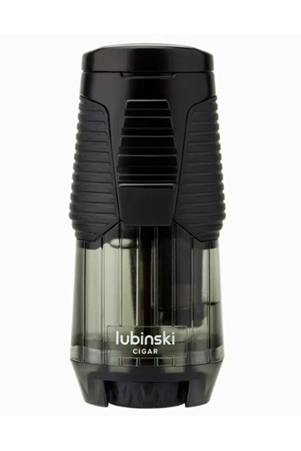 Black Gradient Jet Flame Cigar Lighter – Windproof Refillable Torch, Premium Metal Design