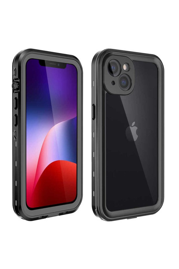 حافظة مقاومة للماء TGCO 1-1 متوافقة مع هاتف iPhone 13 Mini - أسود
