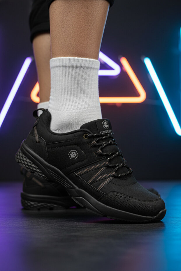 Mn-4727 Black Men's Comfort Casual Sneaker Shoes