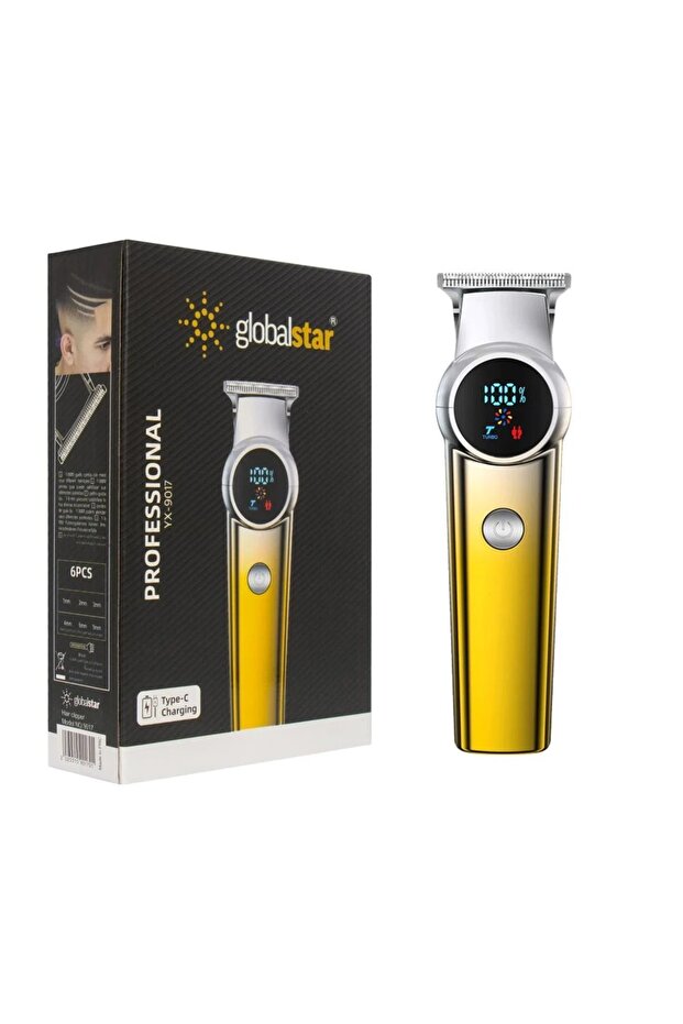Globlastar Professional T-Blade Trimmer – Cordless Precision Groomer with 1-9mm Combs