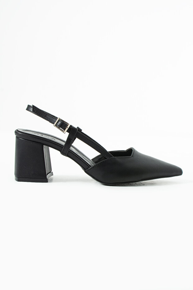 Aurelia Black Open Back Evening Dress Heeled Shoes