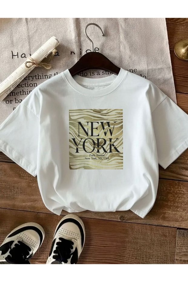 Women's New York Text Printed Tshirt