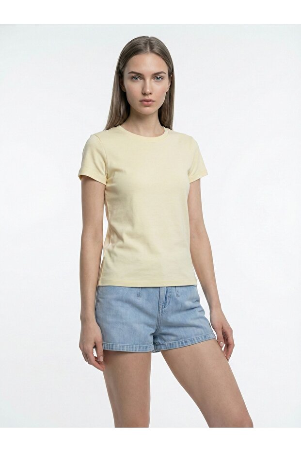 Women's T-Shirt Lf2042935 Light Yellow